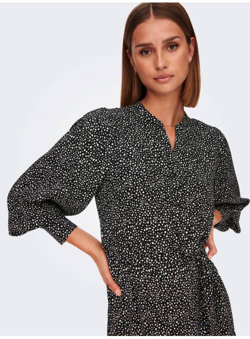 DRESS FEM WOV PL100 - BLACK - WHITECAP G