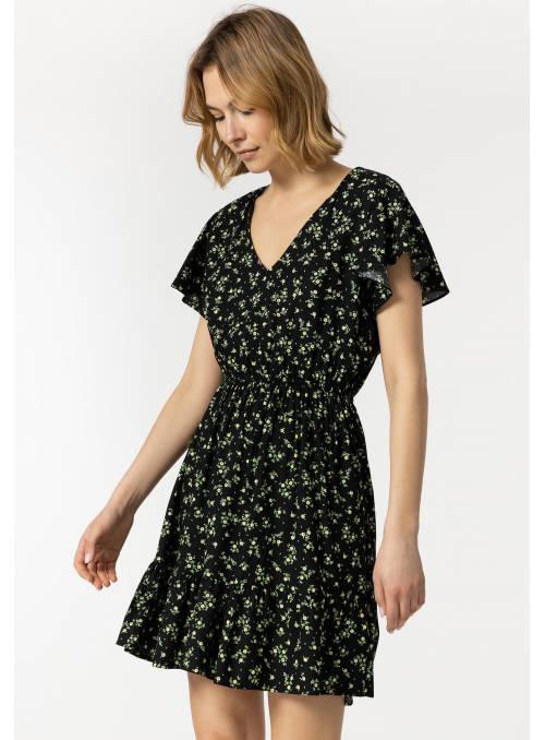 VESTIDO CARMENCITA NEGRO FLORAL TIFFOSI